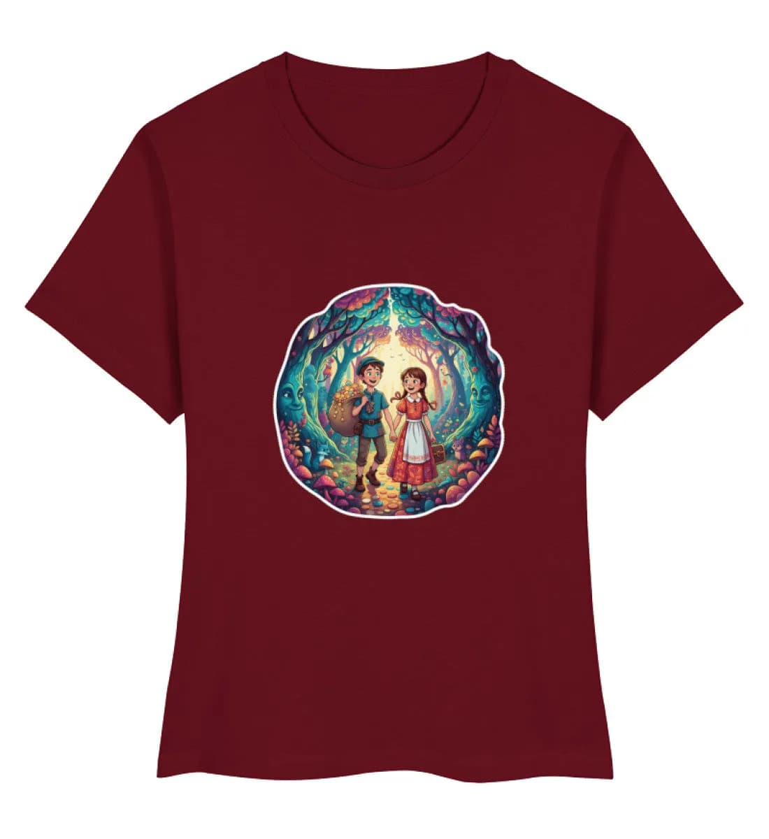 Hänsel und Gretel entkamen der Hexe  - Damen Premium Bio Shirt 5