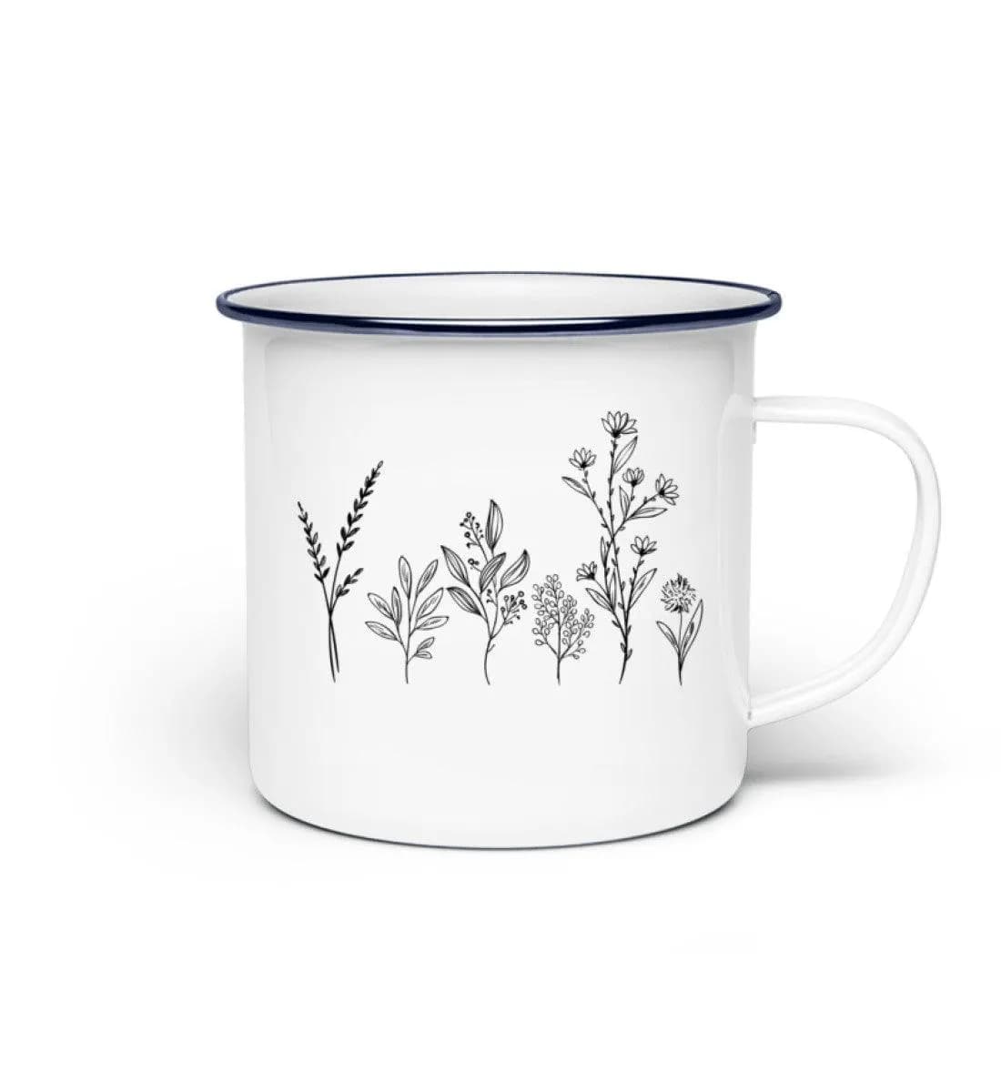 Blumen - Emaille Tasse 2