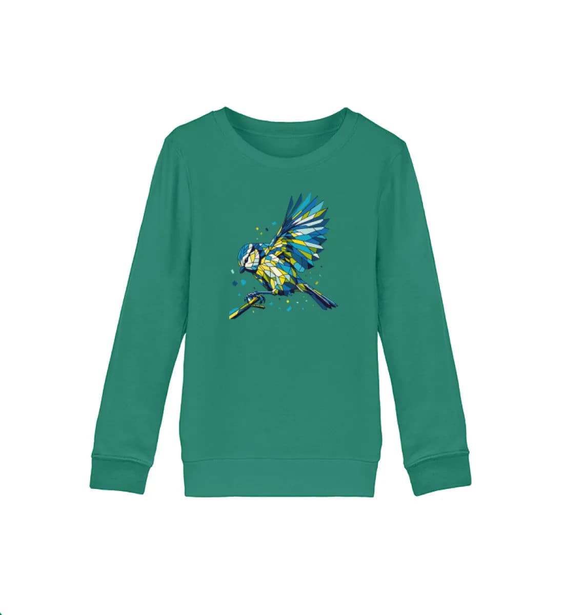 Blaumeise Polygon bunt - Kinder Bio Sweatshirt 4