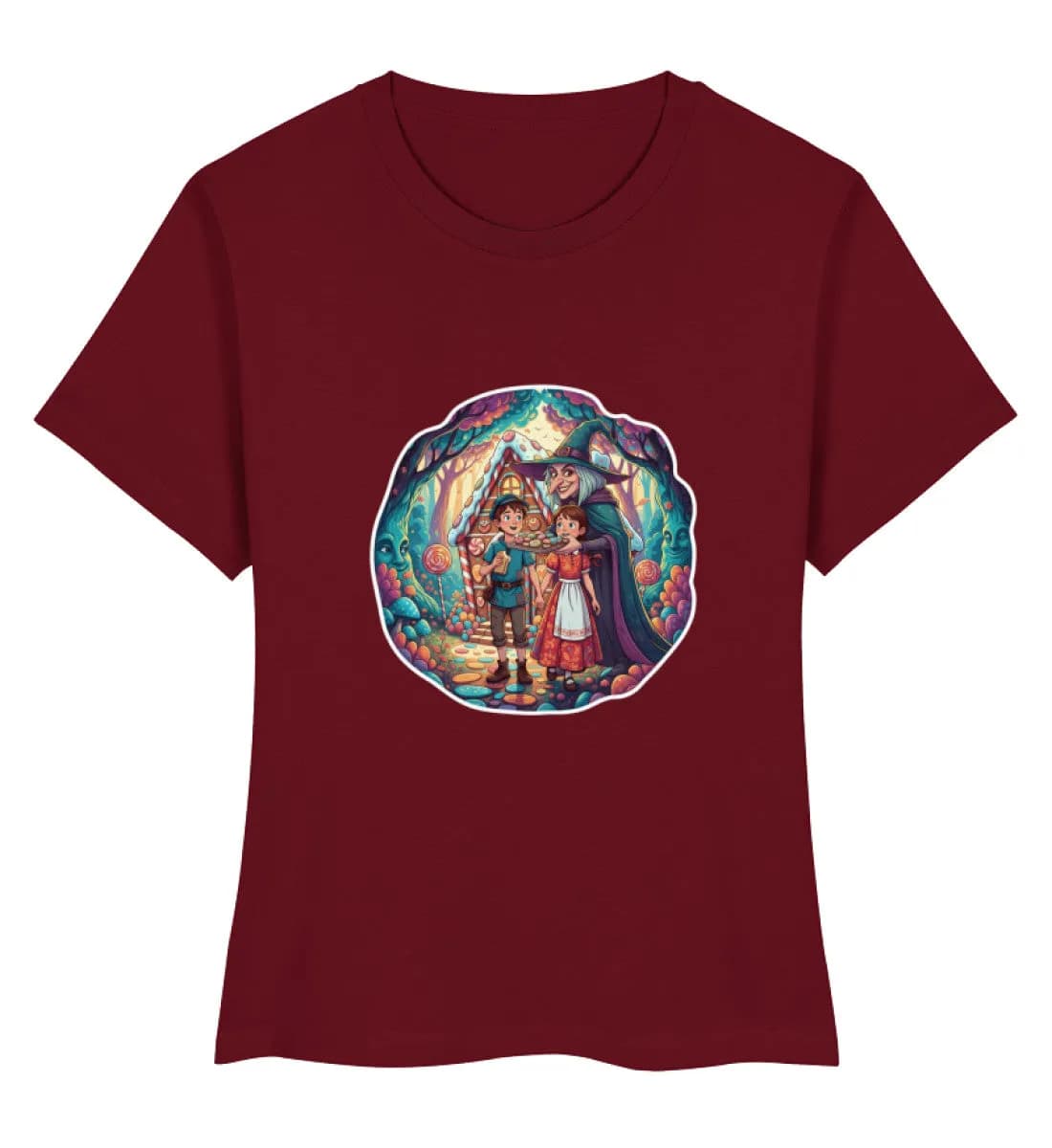 Hexe lockt Hänsel und Gretel  - Damen Premium Bio Shirt 5