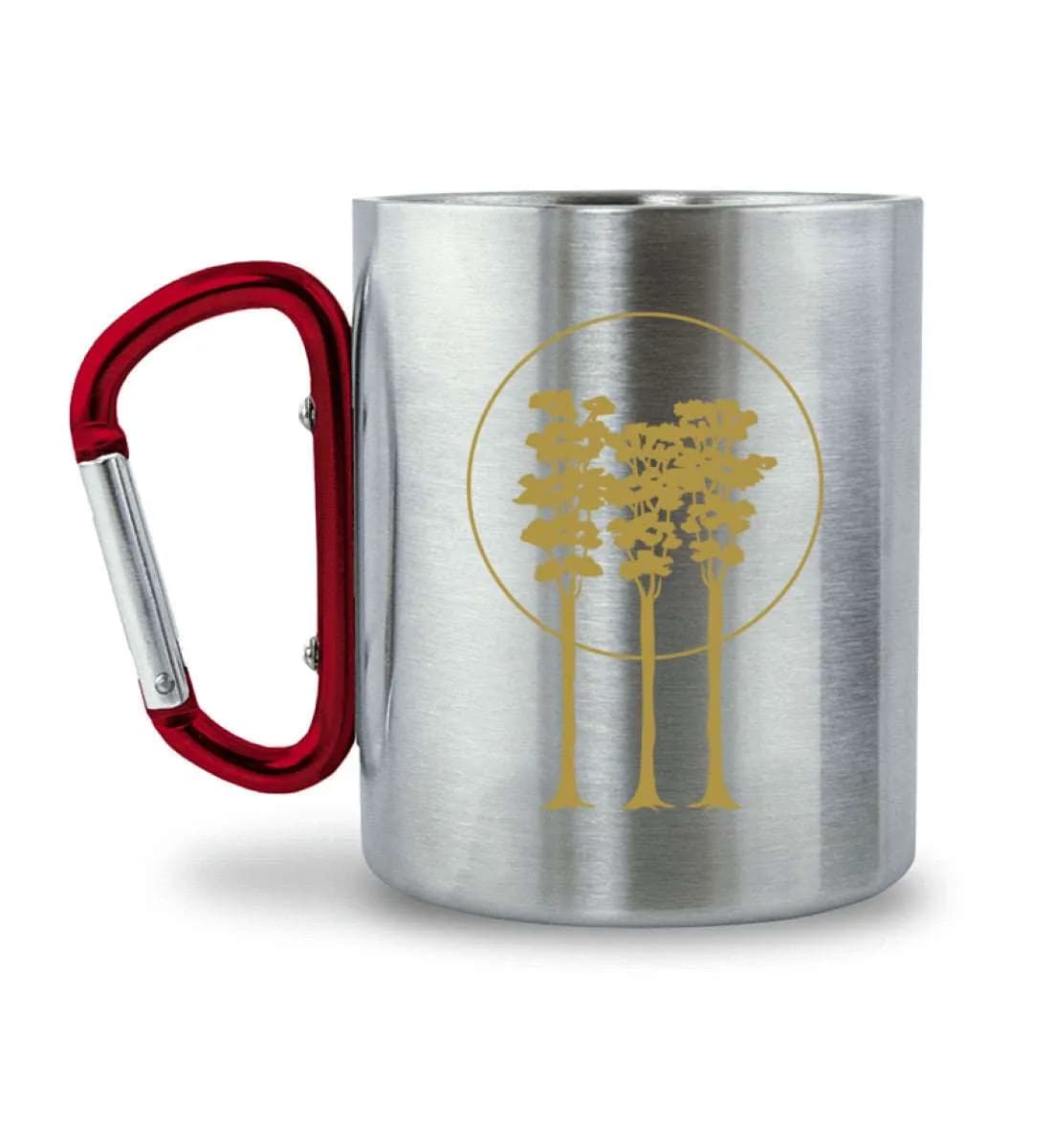3 golden Trees - Edelstahltasse mit Karabinergriff 2