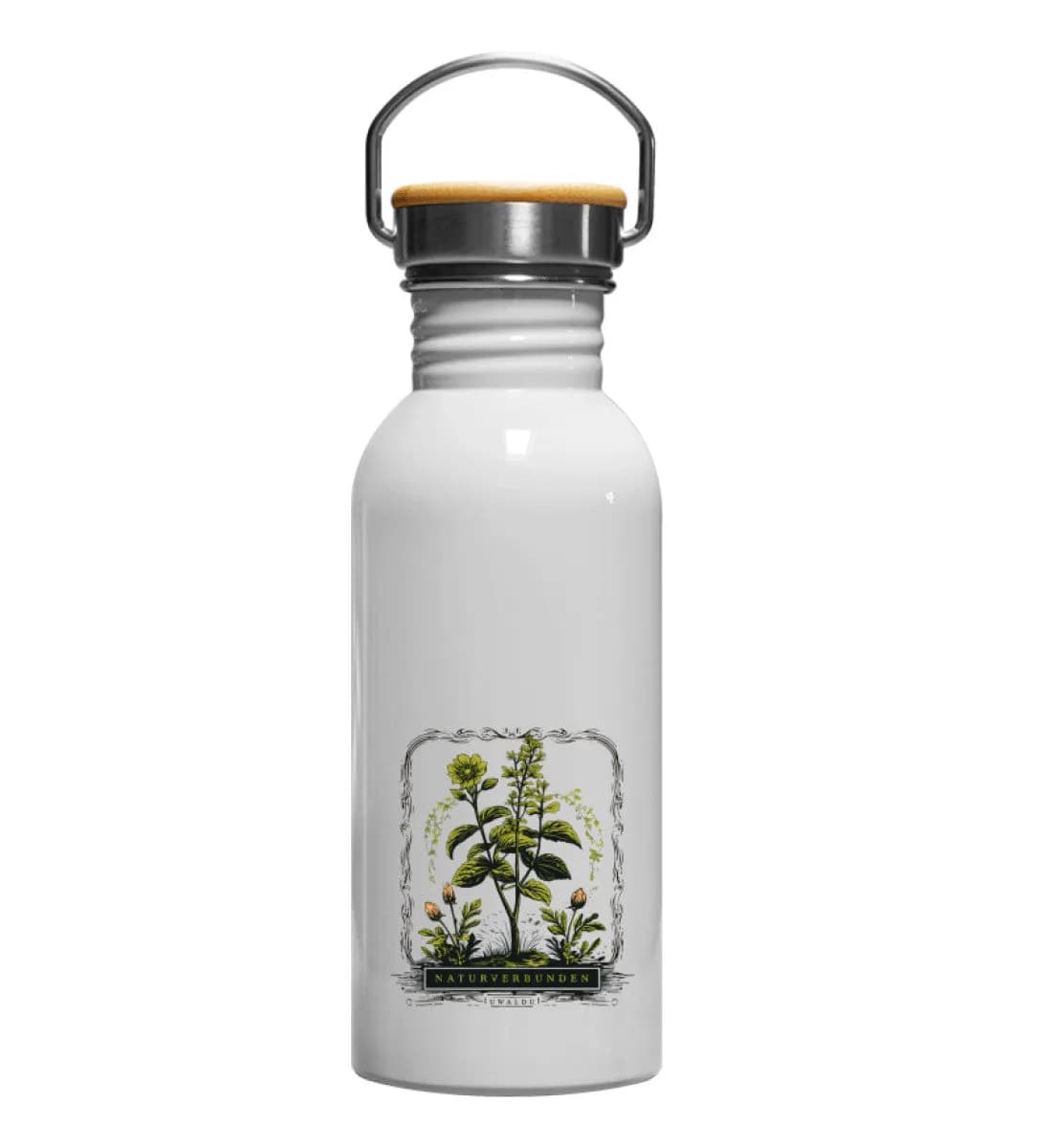 Naturverbunden - Edelstahl Trinkflasche