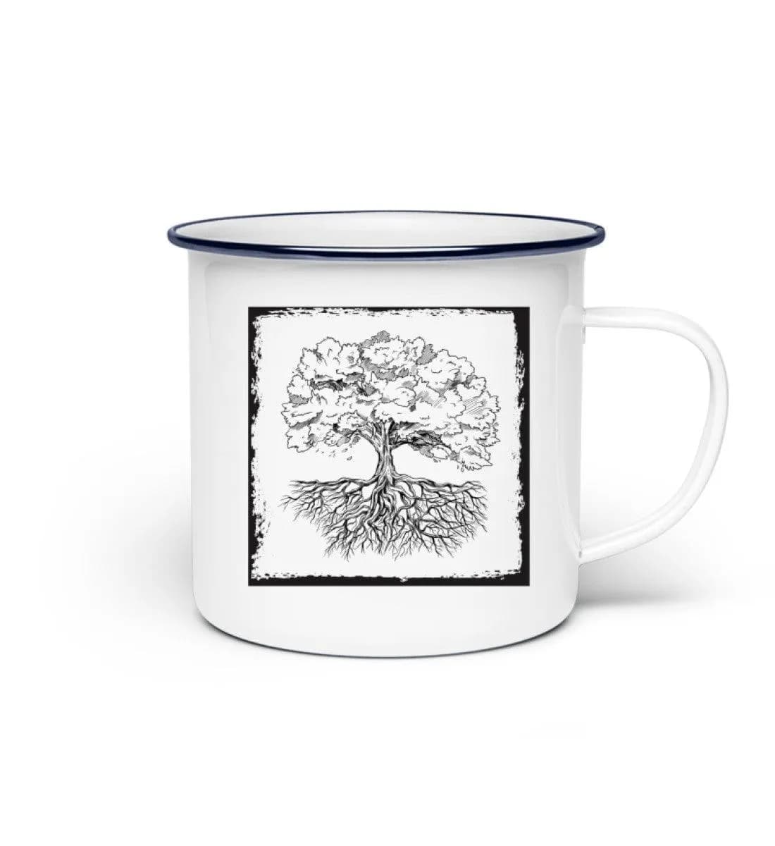 Baum im Rahmen - Emaille Tasse 2