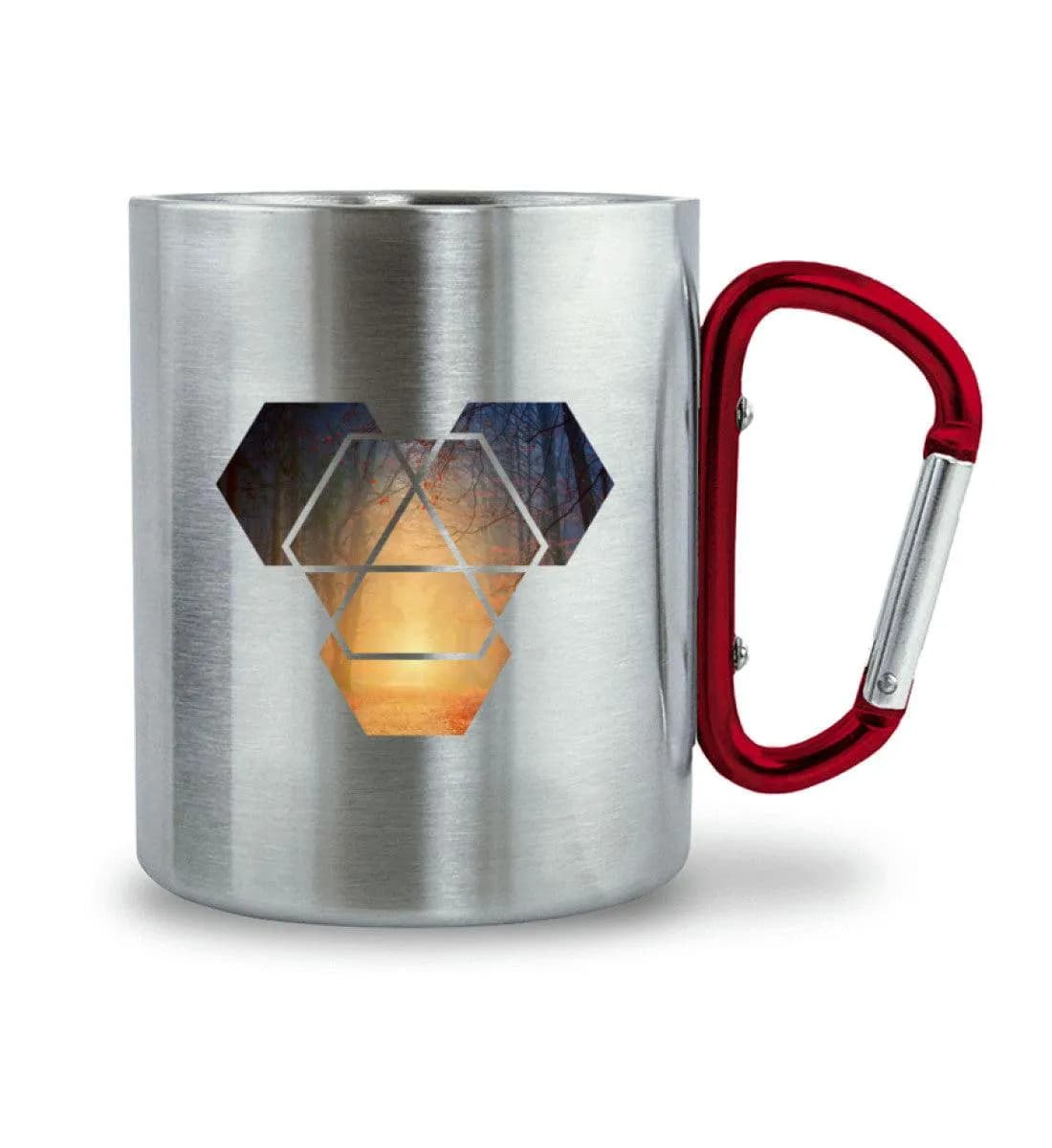 Hexagone - Edelstahltasse mit Karabinergriff 2