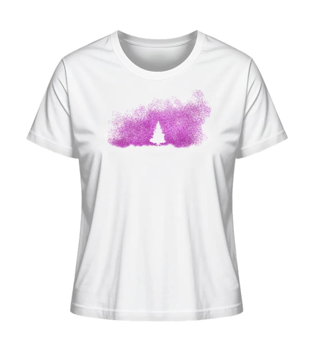 Baum im Sternenhimmel pink - Damen Premium Bio Shirt 4