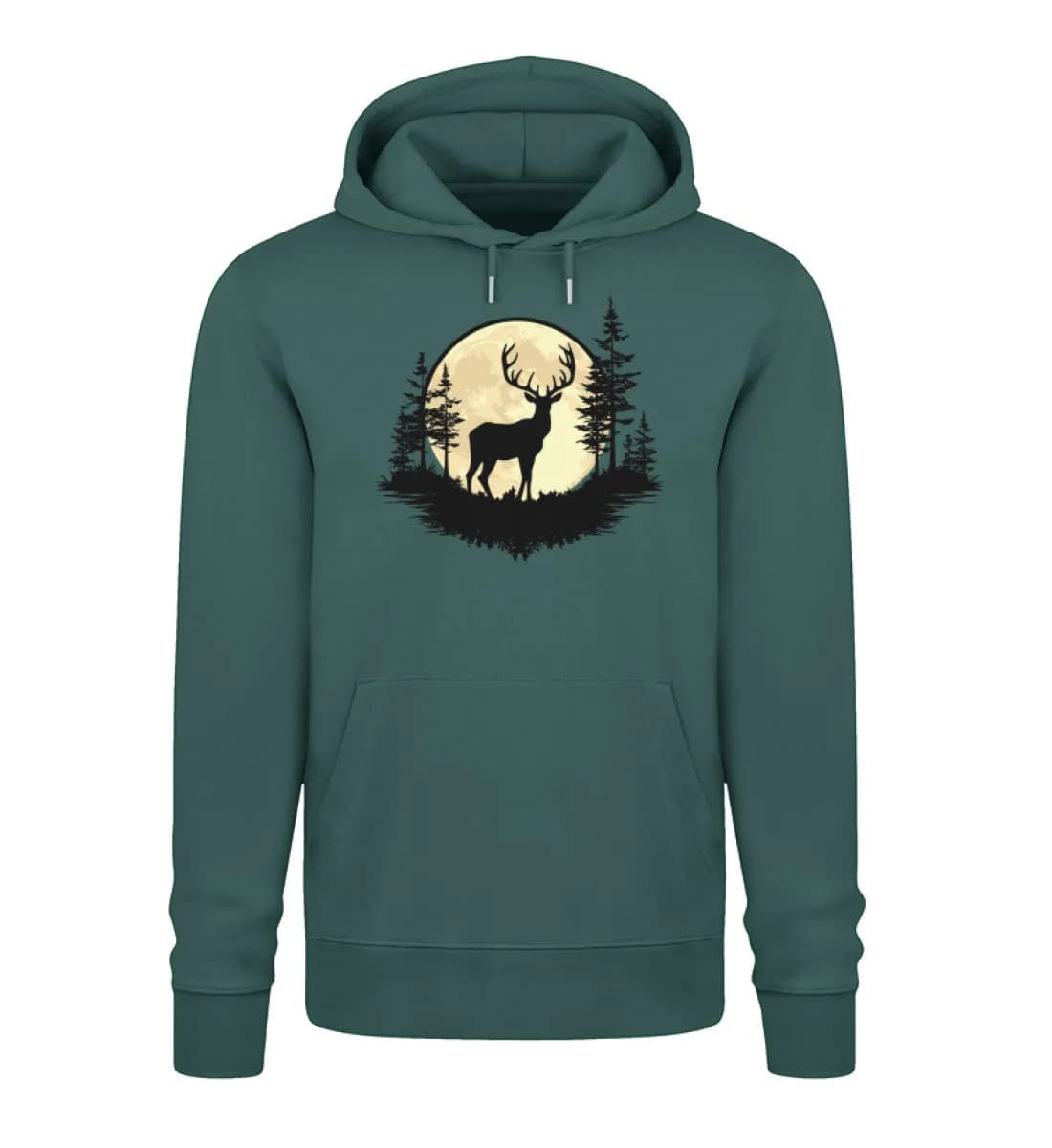 Hirsch im Vollmond - Unisex Premium Bio Hoodie 4