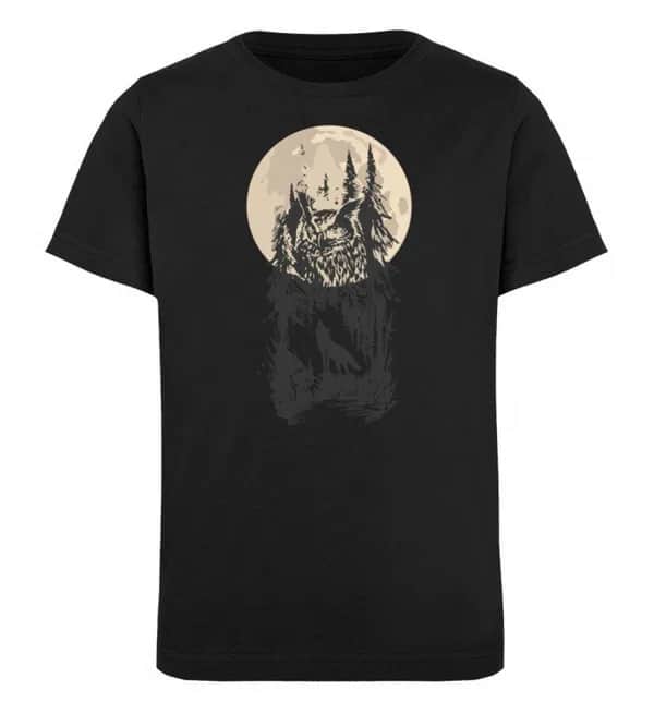 Eule mit Mond - Kinder Bio T-Shirt
