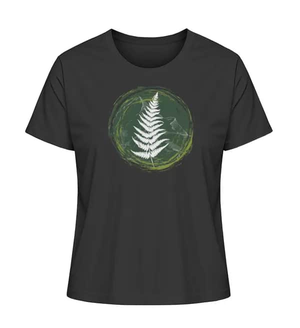 Farn, Berge und Edelweiß - Damen Premium Bio Shirt