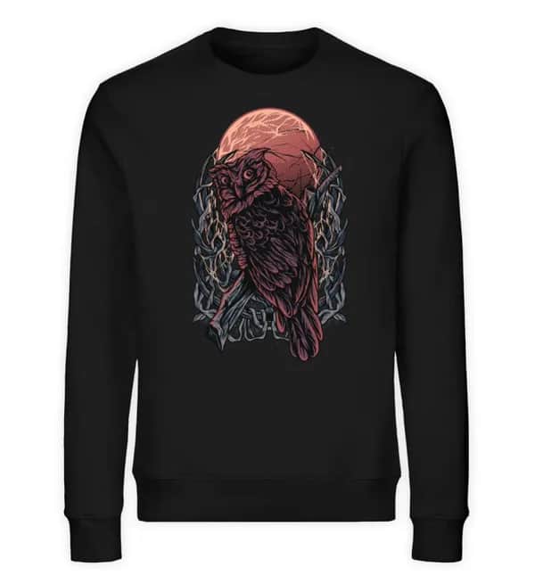 Eule Blutmond - Unisex Bio Sweatshirt
