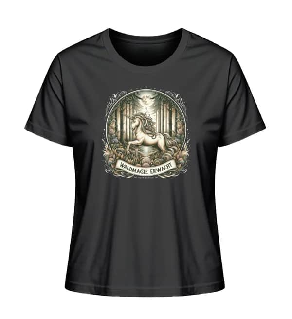 Einhorn Waldmagie erwacht - Damen Premium Bio Shirt