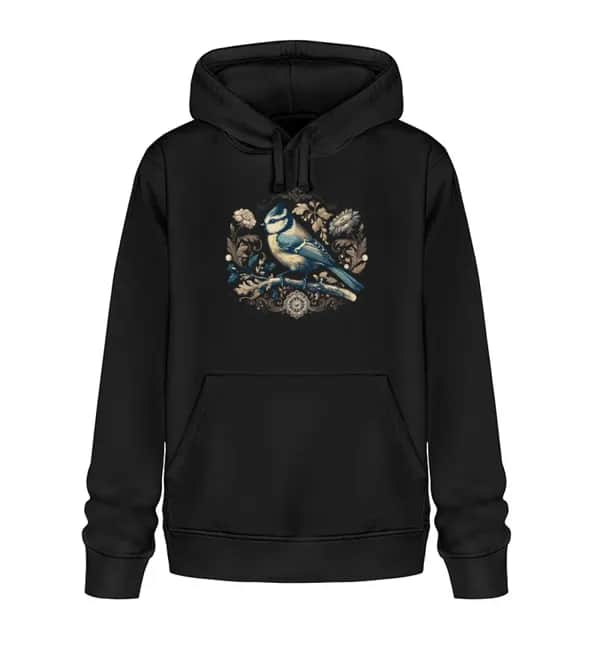 Blaumeise Retroblumen - Unisex Basic Bio Hoodie