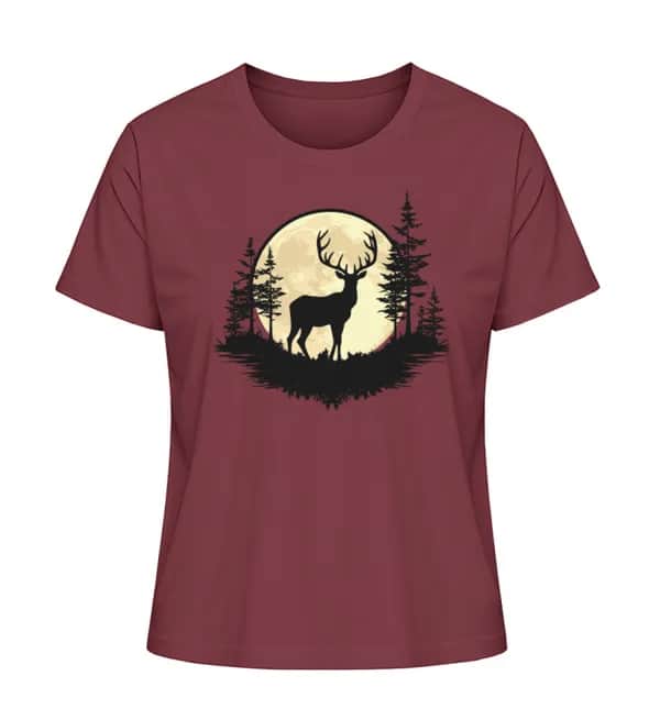 Hirsch im Vollmond - Damen Premium Bio Shirt