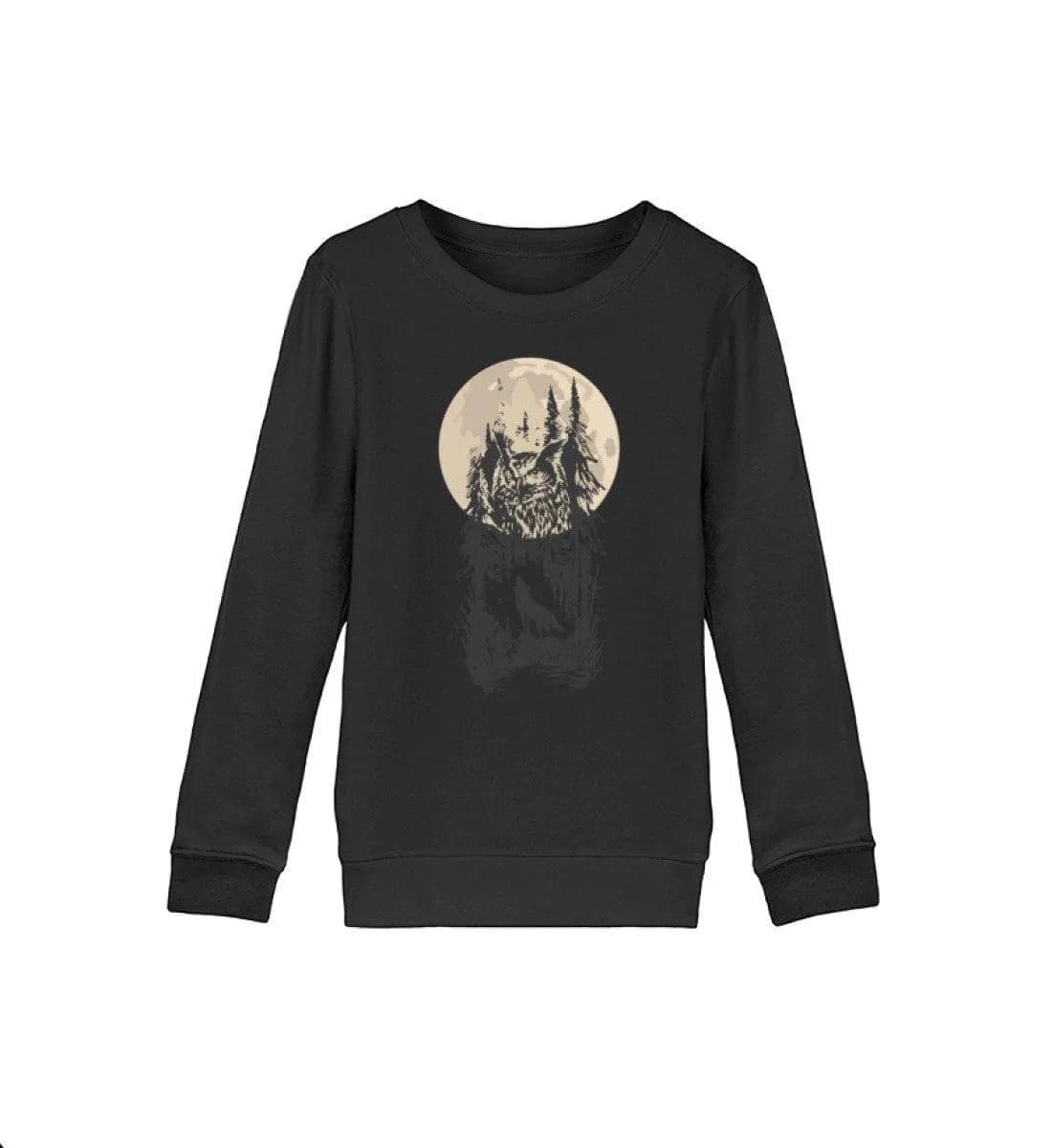 Eule mit Mond - Kinder Bio Sweatshirt