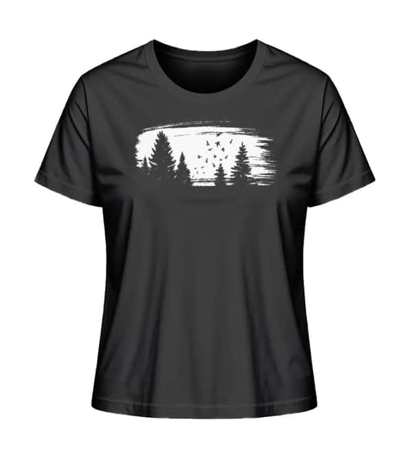 Wald mit Vögeln - Damen Premium Bio Shirt