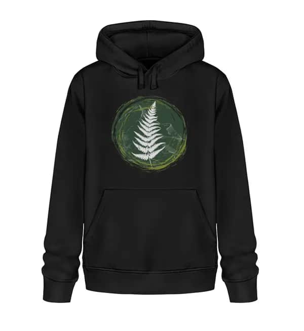 Farn, Berge und Edelweiß - Unisex Basic Bio Hoodie