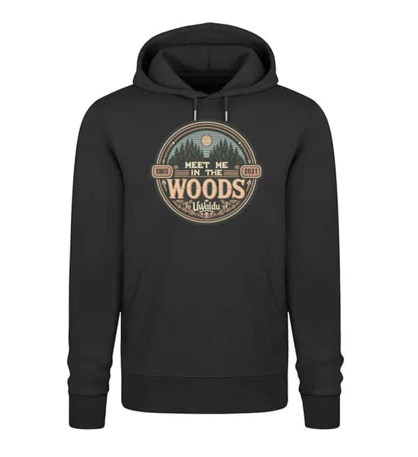 Meet me in the Woods round - Unisex Premium Bio Hoodie