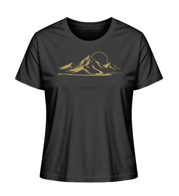 Berglandschaft gold - Damen Premium Bio Shirt