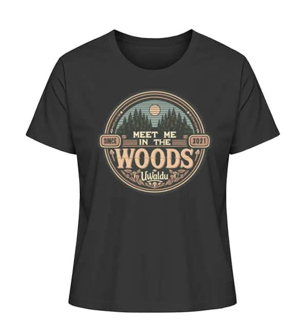 Meet me in the Woods round - Damen Premium Bio Shirt