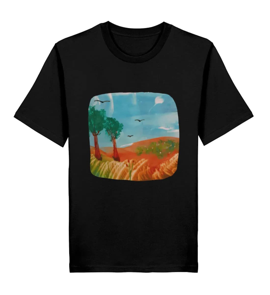 Kunst zum Anfassen friedliche Szene - Herren Premium Bio Shirt