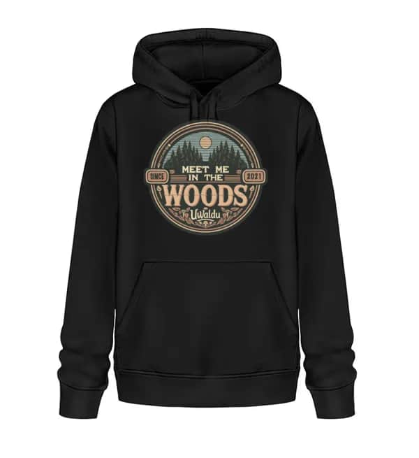 Meet me in the Woods round - Unisex Basic Bio Hoodie