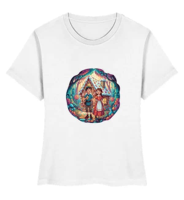 Hänsel und Gretel haben ein Lebkuchenhaus gefunden - Damen Premium Bio Shirt
