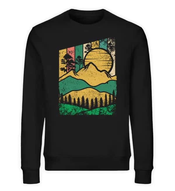 Berg Wald Sonne - Unisex Bio Sweatshirt