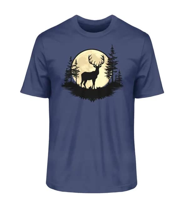 Hirsch im Vollmond - Herren Premium Bio Shirt