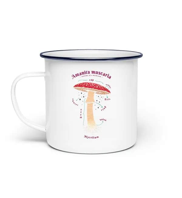 Anatomie Fliegenpilz - Emaille Tasse