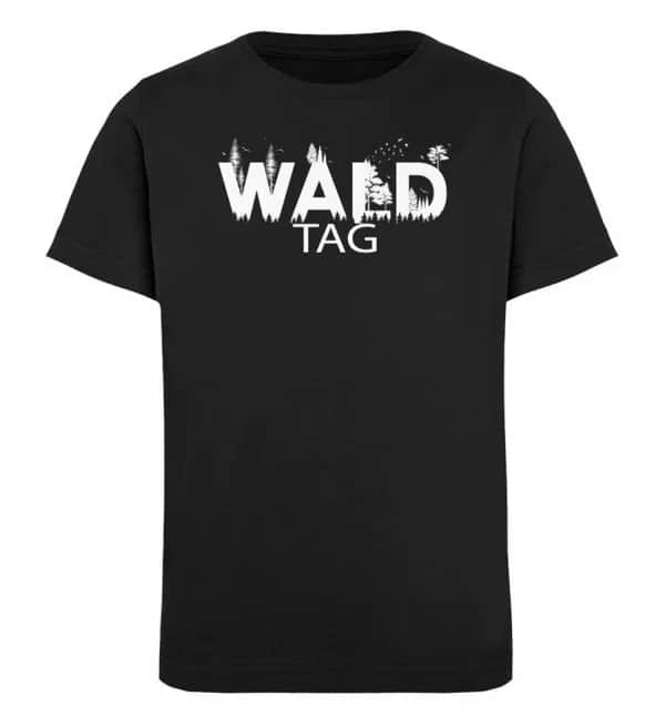 Wald Tag schwarz/weiß - Kinder Bio T-Shirt
