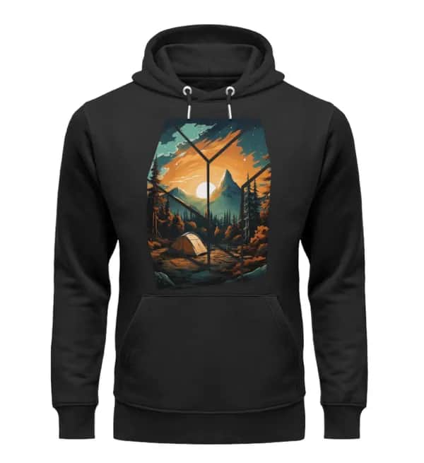 Camping in nature - Unisex Premium Bio Hoodie