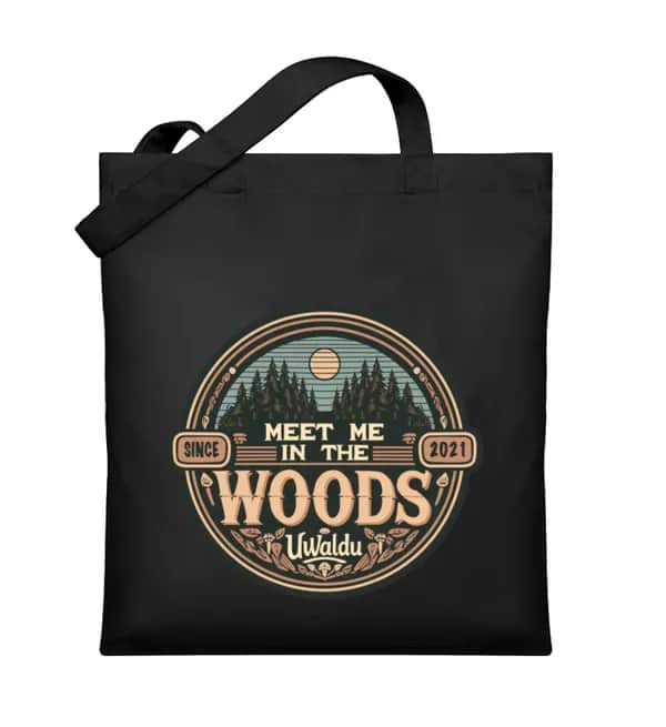 Meet me in the Woods round - Organic Jutebeutel